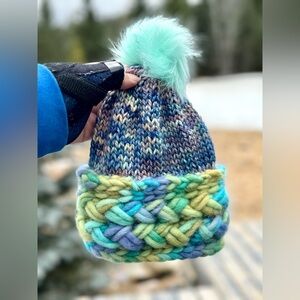 Cozy Knit Kids Hat with Pom-Pom
